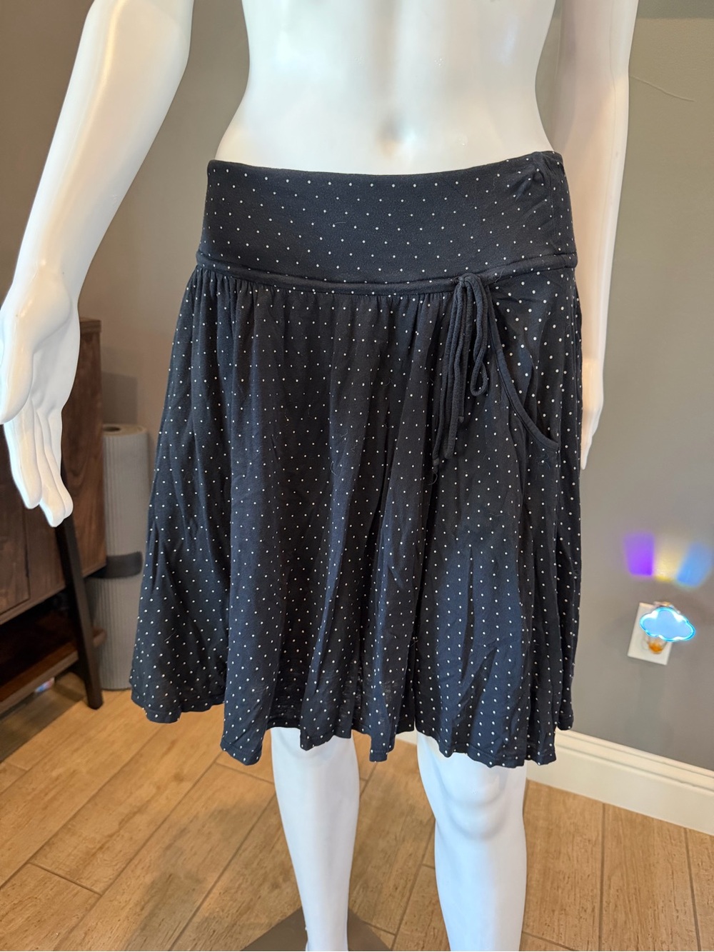 Ella Moss Black & White Polka Dot Skirt Size Small
